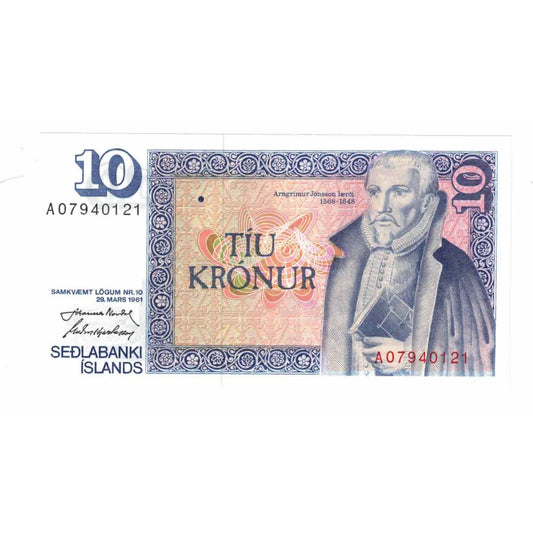 bankovka, 
  
  Island, 
  
  10 korún
