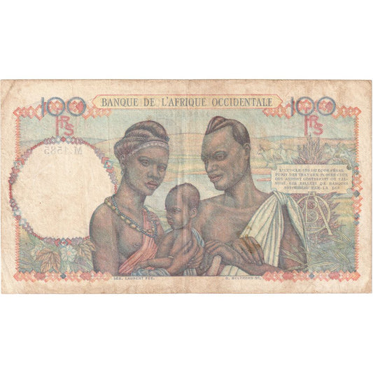 francúzska západná Afrika, 
  
  100 frankov, 
  
  1946