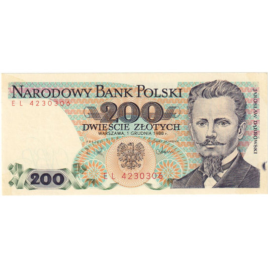 Poľsko, 
  
  200 zlotých, 
  
  12.12.1988