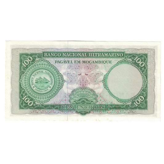 bankovka, 
  
  Mozambik, 
  
  100 Escudos