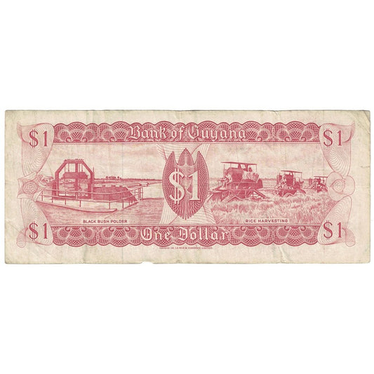 bankovka, 
  
  Guyana, 
  
  1 dolár