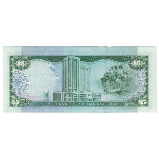 bankovka, 
  
  Trinidad a Tobago, 
  
  5 dolárov