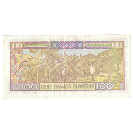 bankovka, 
  
  Guinea, 
  
  100 frankov