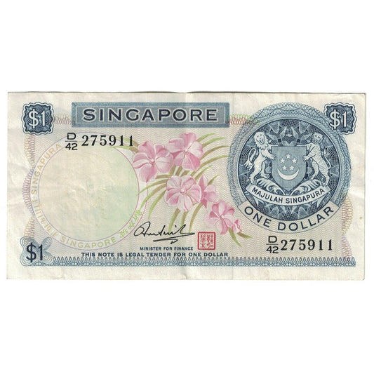 bankovka, 
  
  Singapur, 
  
  1 dolár