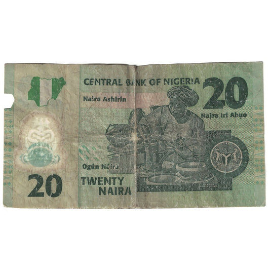 bankovka, 
  
  Nigéria, 
  
  20 Naira