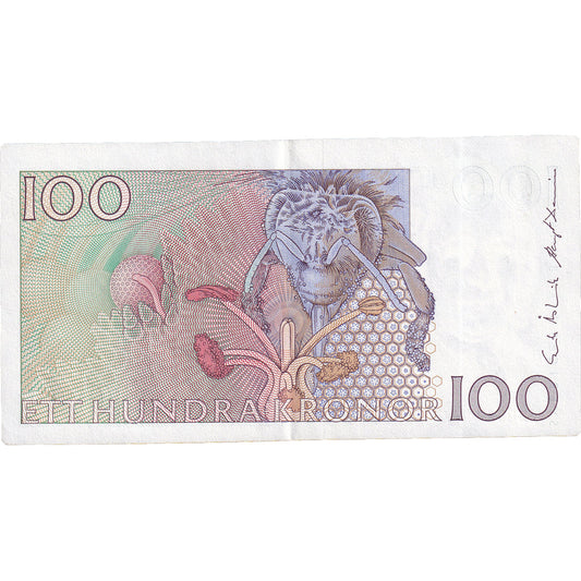 bankovka, 
  
  Švédsko, 
  
  100 korún