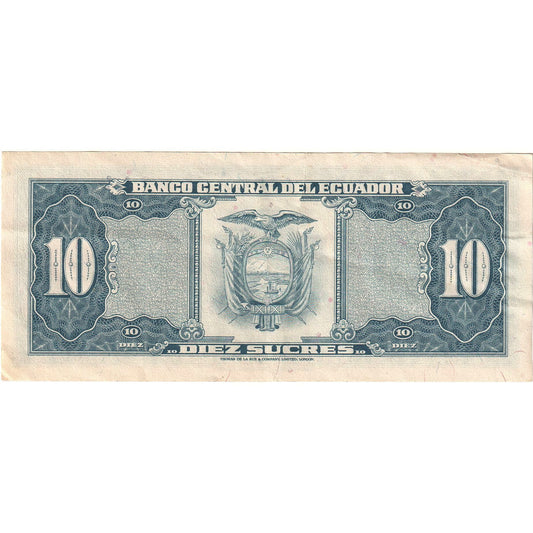 Ekvádor, 
  
  10 Sucres, 
  
  1982