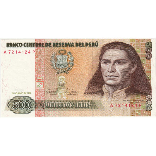 peru, 
  
  500 Intis, 
  
  1987-06-26