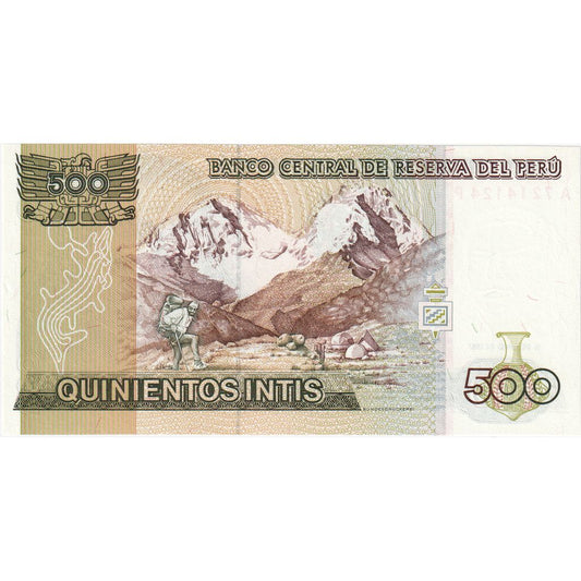 peru, 
  
  500 Intis, 
  
  1987-06-26
