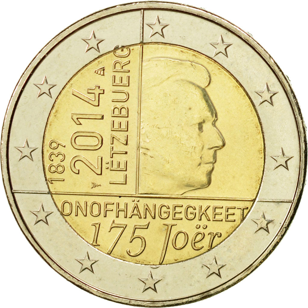 Luxembursko, 
  
  2 eurá, 
  
  Londýn