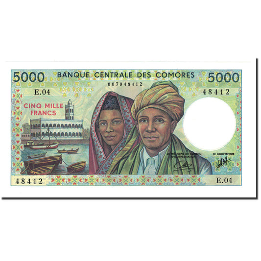 bankovka, 
  
  Komory, 
  
  5000 frankov
