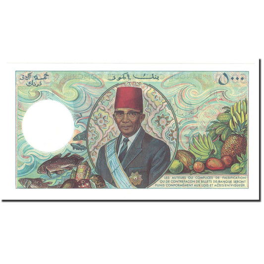 bankovka, 
  
  Komory, 
  
  5000 frankov