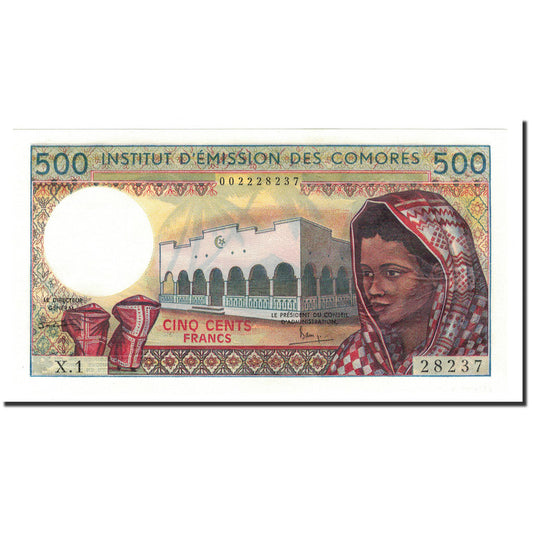 bankovka, 
  
  Komory, 
  
  500 frankov
