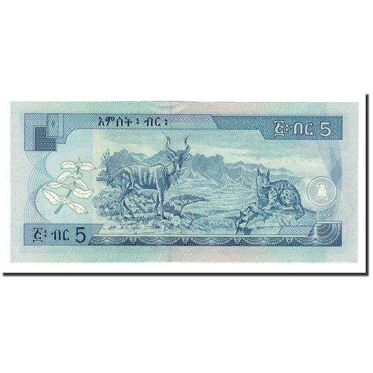 bankovka, 
  
  Etiópia, 
  
  5 Birr