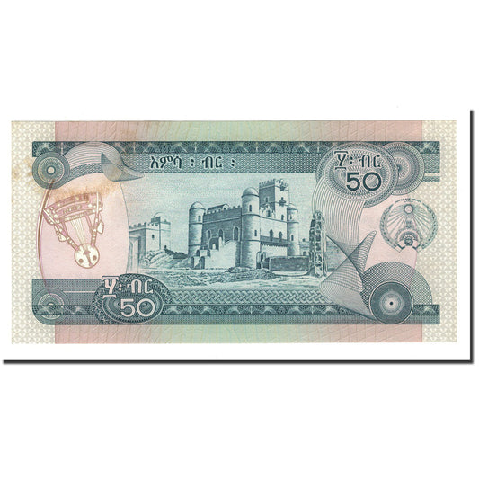 bankovka, 
  
  Etiópia, 
  
  50 Birr