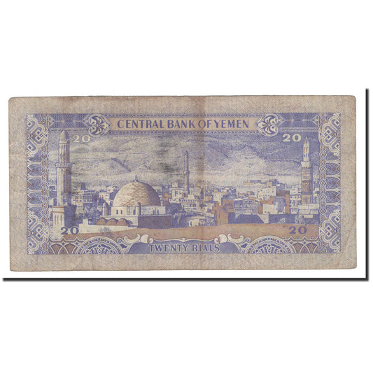 bankovka, 
  
  Jemenská arabská republika, 
  
  20 Rials