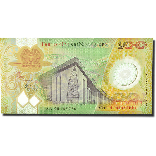 bankovka, 
  
  Papua Nová Guinea, 
  
  100 Kina