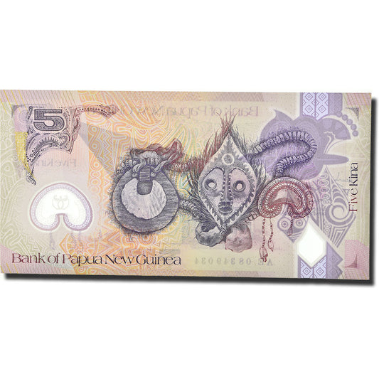 bankovka, 
  
  Papua Nová Guinea, 
  
  5 Čína