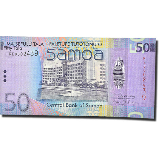 bankovka, 
  
  západná Samoa, 
  
  50 Tala