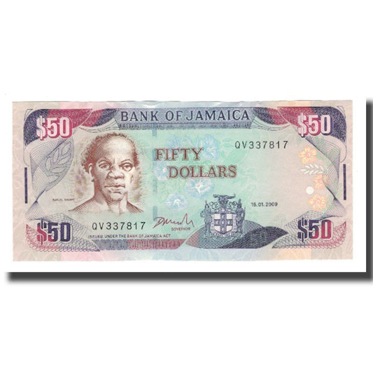 bankovka, 
  
  jamajka, 
  
  50 dolárov