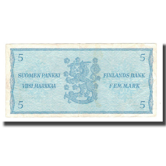 bankovka, 
  
  Fínsko, 
  
  5 Markkaa