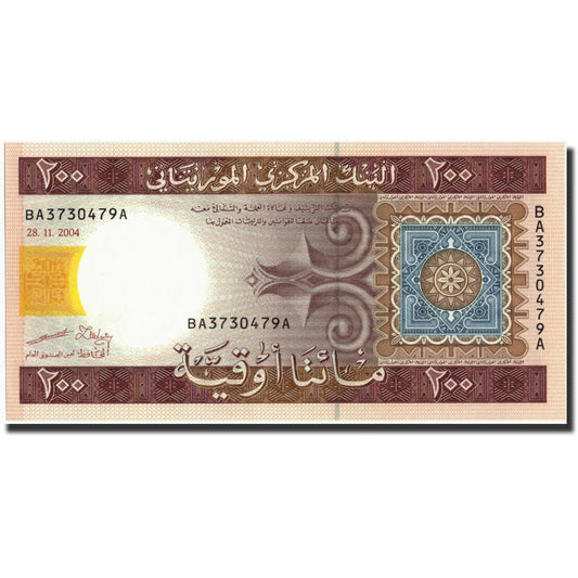 bankovka, 
  
  Mauretánia, 
  
  200 Ouguiya