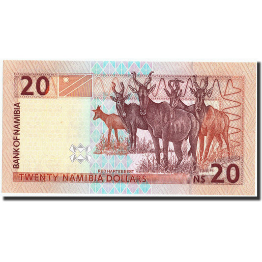 bankovka, 
  
  Namíbia, 
  
  20 namíbijských dolárov