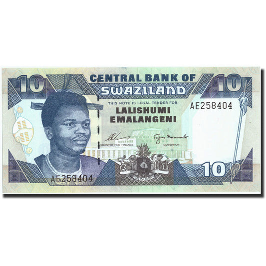 bankovka, 
  
  Svazijsko, 
  
  10 Emalangeni