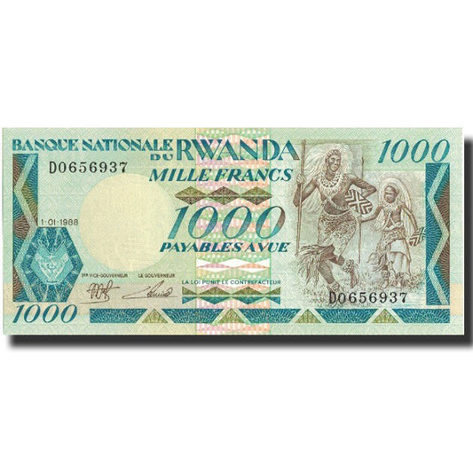 bankovka, 
  
  Rwanda, 
  
  1000 frankov