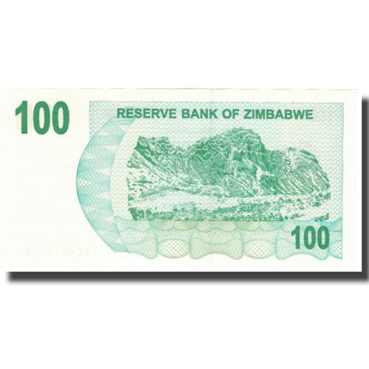 bankovka, 
  
  Zimbabwe, 
  
  100 dolárov