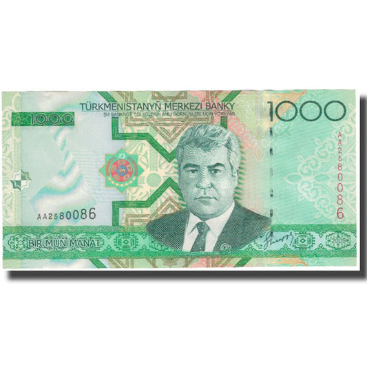 bankovka, 
  
  Turkmanistan, 
  
  1000 manatov