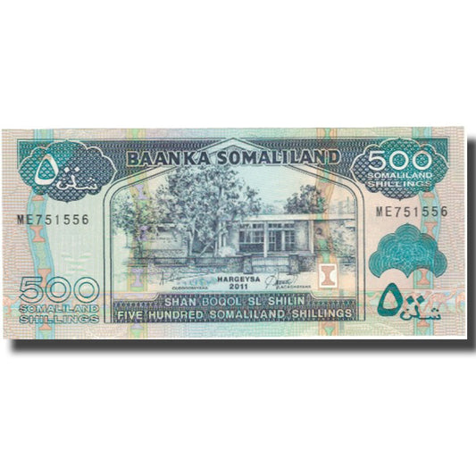 bankovka, 
  
  Somaliland, 
  
  500 šilingov = 500 šilinov