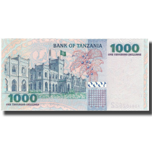 bankovka, 
  
  Tanzánia, 
  
  1000 šilingov