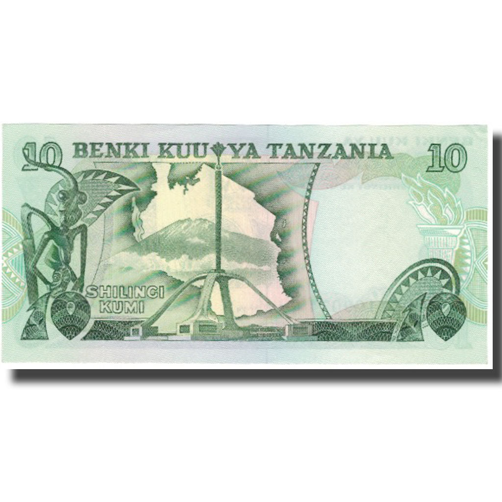 bankovka, 
  
  Tanzánia, 
  
  10 šilingov