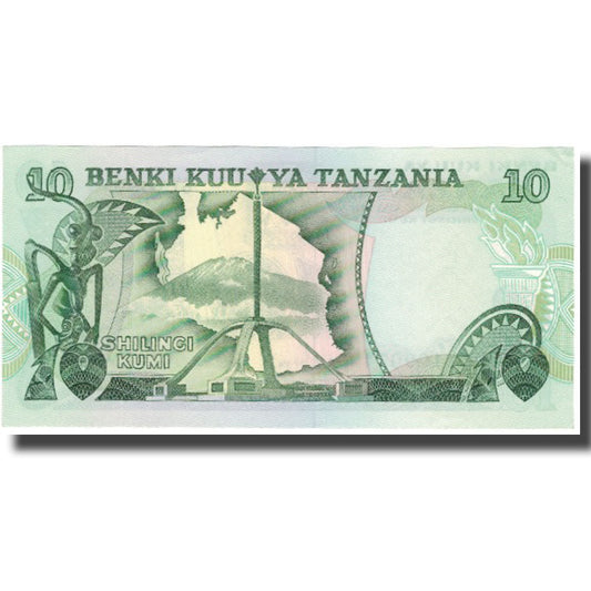 bankovka, 
  
  Tanzánia, 
  
  10 šilingov
