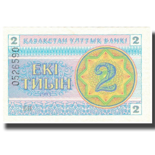 bankovka, 
  
  Kazachstan, 
  
  2 Tyin
