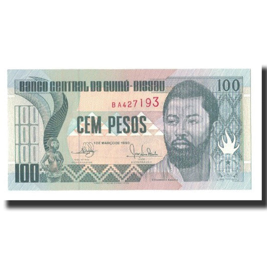 bankovka, 
  
  Guinea-Bissau, 
  
  100 pesos
