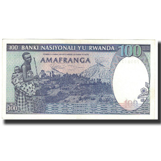 bankovka, 
  
  Rwanda, 
  
  100 frankov