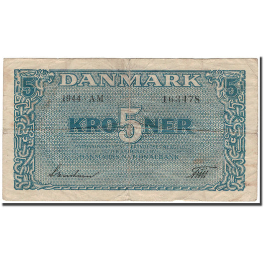 bankovka, 
  
  Dánsko, 
  
  5 korún