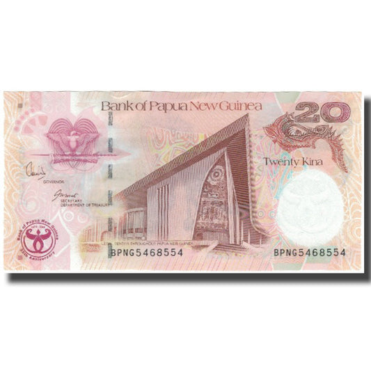 bankovka, 
  
  Papua Nová Guinea, 
  
  20 Čína