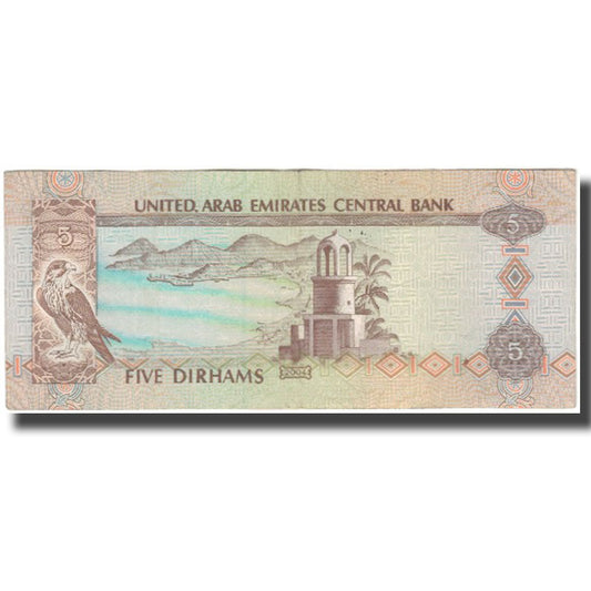 bankovka, 
  
  Spojené arabské emiráty, 
  
  5 dirhamov