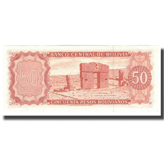 bankovka, 
  
  Bolívia, 
  
  50 bolívianskych pesos