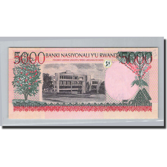 bankovka, 
  
  Rwanda, 
  
  5000 frankov
