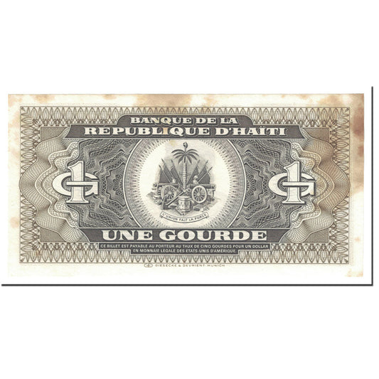 bankovka, 
  
  Haiti, 
  
  1 Gourde