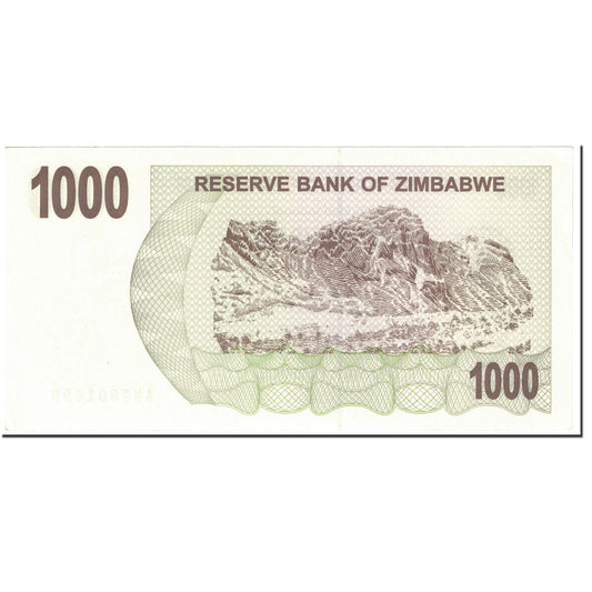 bankovka, 
  
  Zimbabwe, 
  
  1000 dolárov