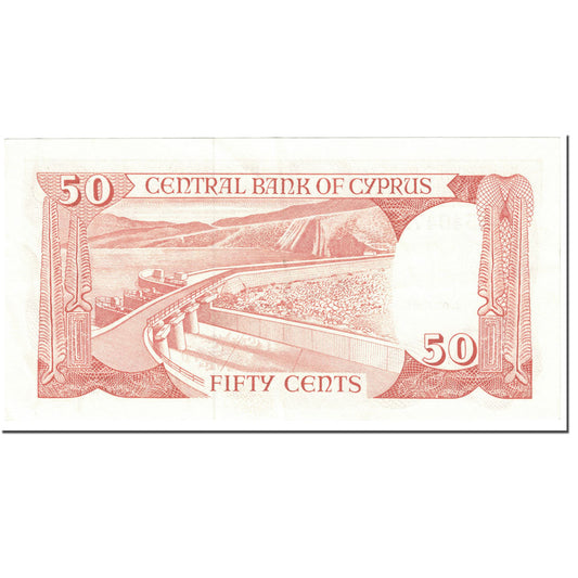 bankovka, 
  
  Cyprus, 
  
  50 centov