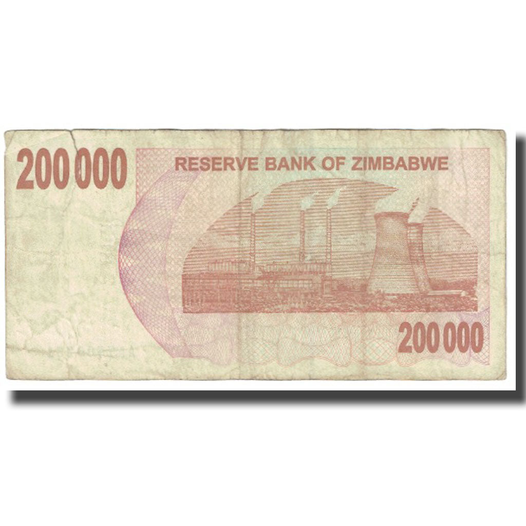 bankovka, 
  
  Zimbabwe, 
  
  200