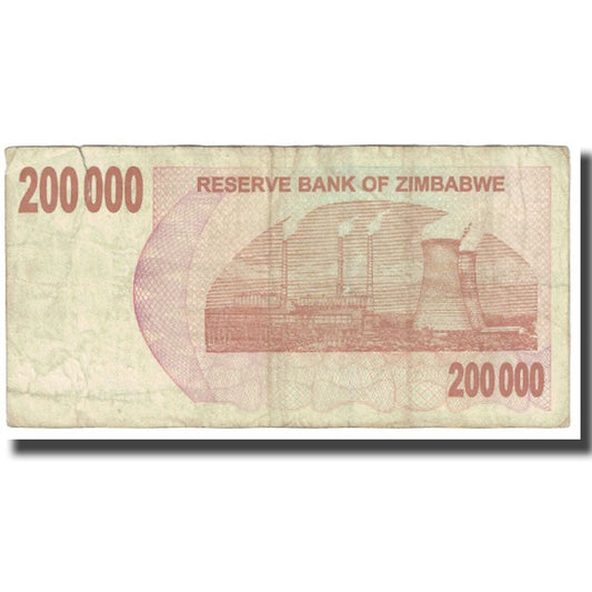 bankovka, 
  
  Zimbabwe, 
  
  200