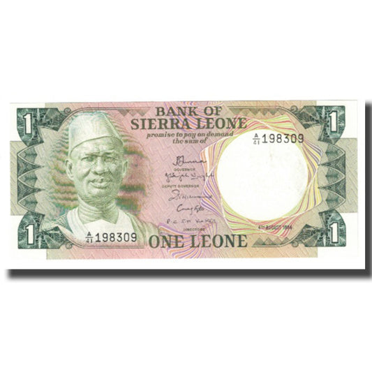 bankovka, 
  
  Sierra Leone, 
  
  1 Leone