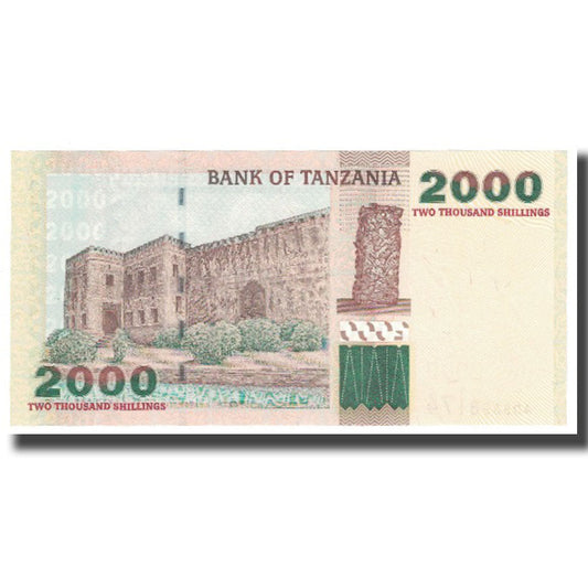 bankovka, 
  
  Tanzánia, 
  
  2000 Shilingi